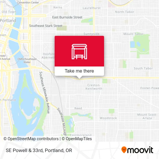 SE Powell & 33rd map