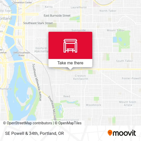 SE Powell & 34th map