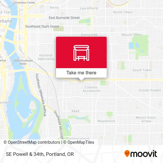 SE Powell & 34th map