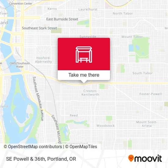 SE Powell & 36th map