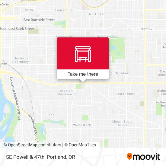 SE Powell & 47th map