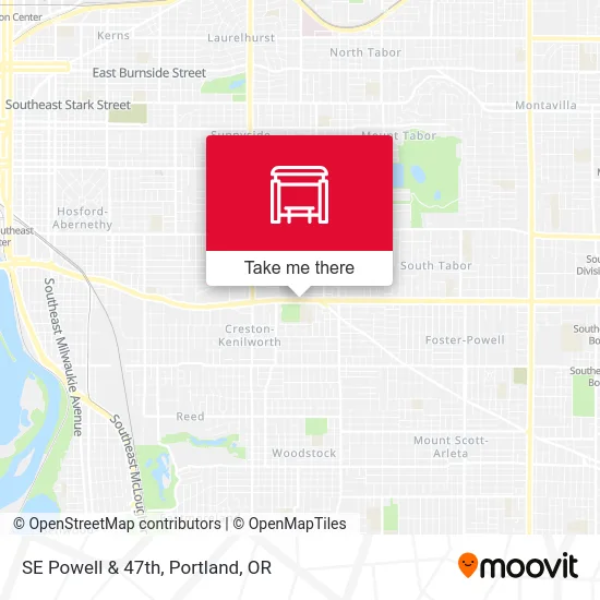 SE Powell & 47th map