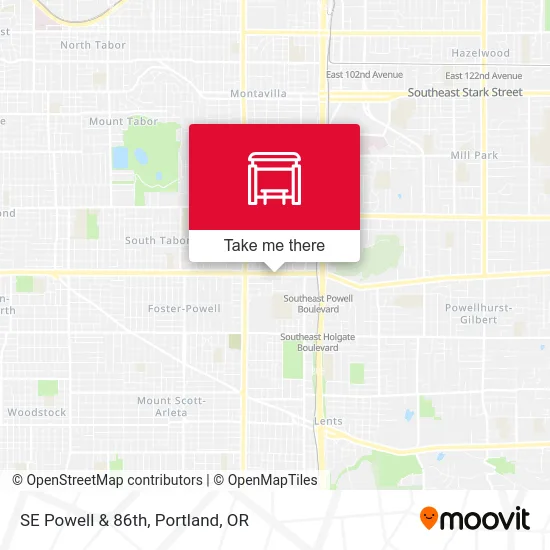 Mapa de SE Powell & 86th