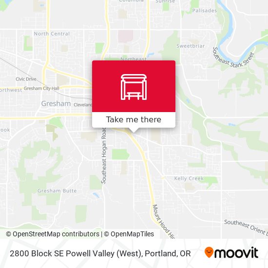 2800 Block SE Powell Valley (West) map