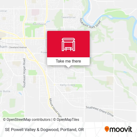 SE Powell Valley & Dogwood map