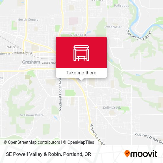 SE Powell Valley & Robin map
