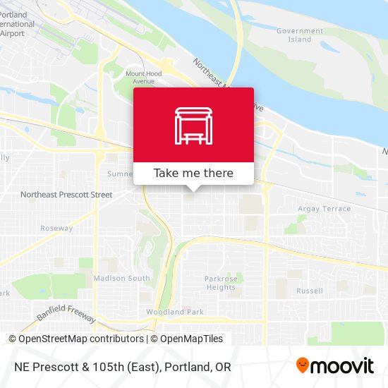 NE Prescott & 105th (East) map