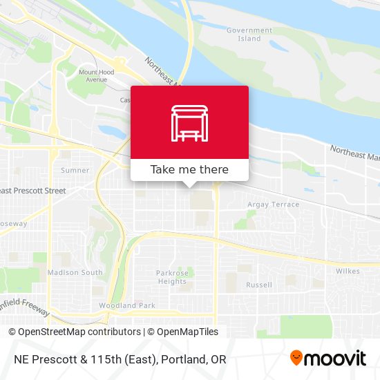 NE Prescott & 115th (East) map