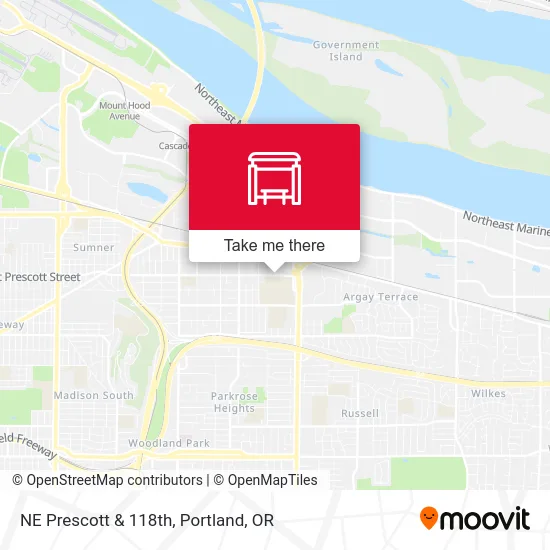 NE Prescott & 118th map