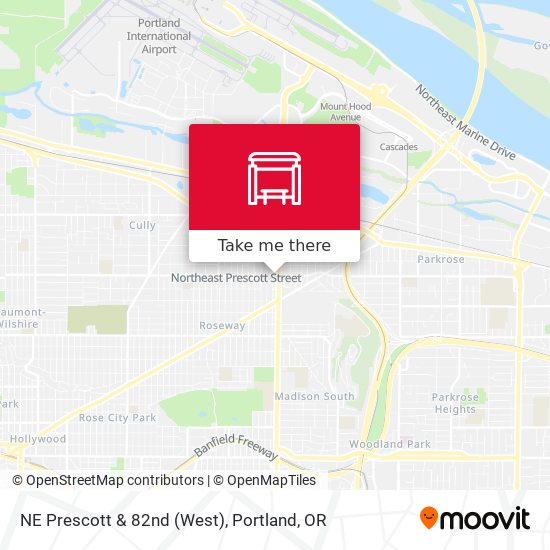 NE Prescott & 82nd (West) map