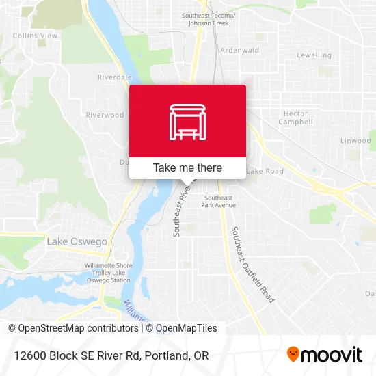 12600 Block SE River Rd map