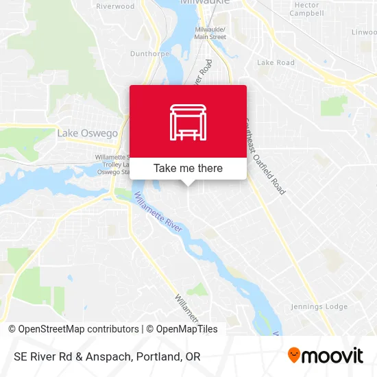 SE River Rd & Anspach map