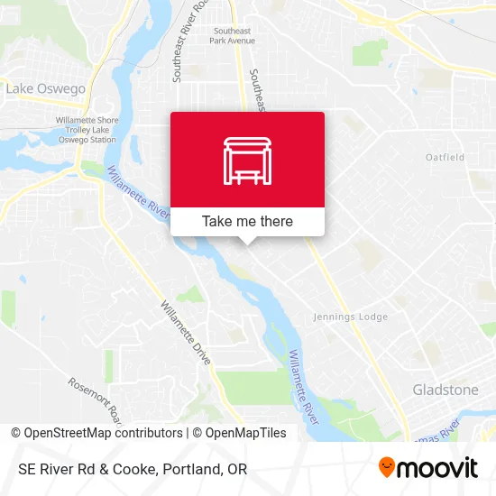 SE River Rd & Cooke map