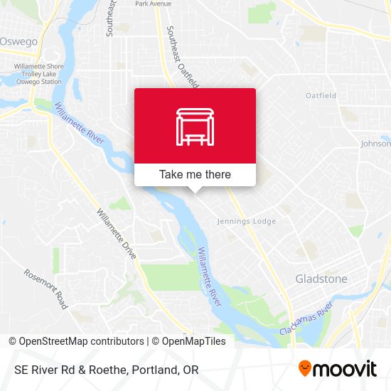 SE River Rd & Roethe map
