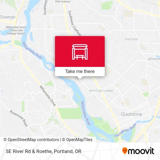 SE River Rd & Roethe map