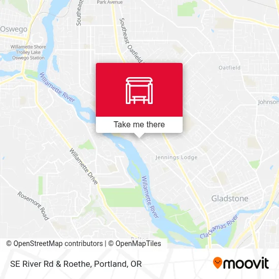 SE River Rd & Roethe map