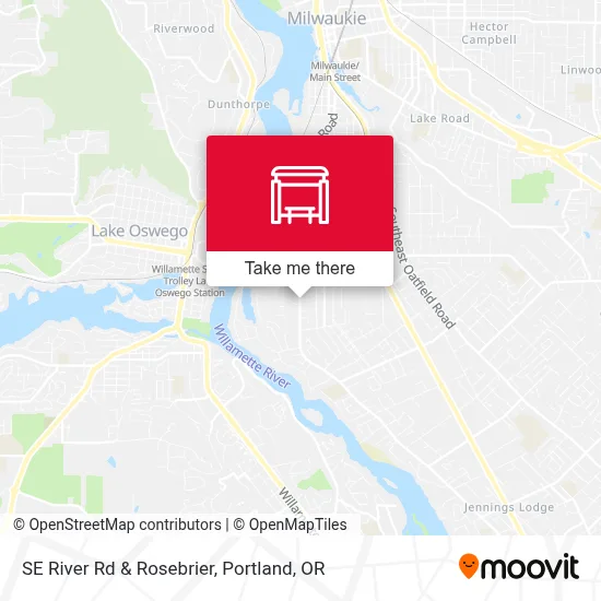 SE River Rd & Rosebrier map