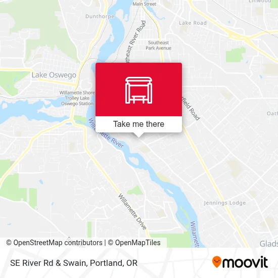 SE River Rd & Swain map