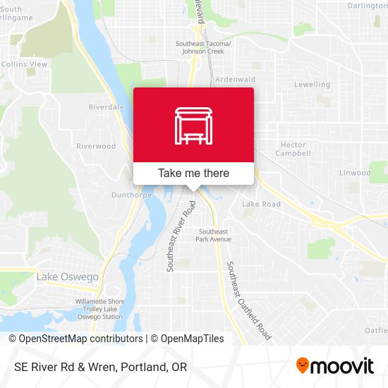 SE River Rd & Wren map