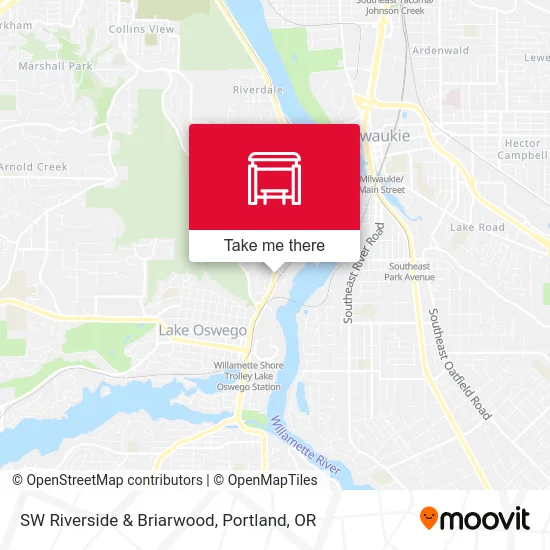 SW Riverside & Briarwood map