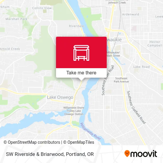 SW Riverside & Briarwood map