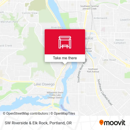 SW Riverside & Elk Rock map