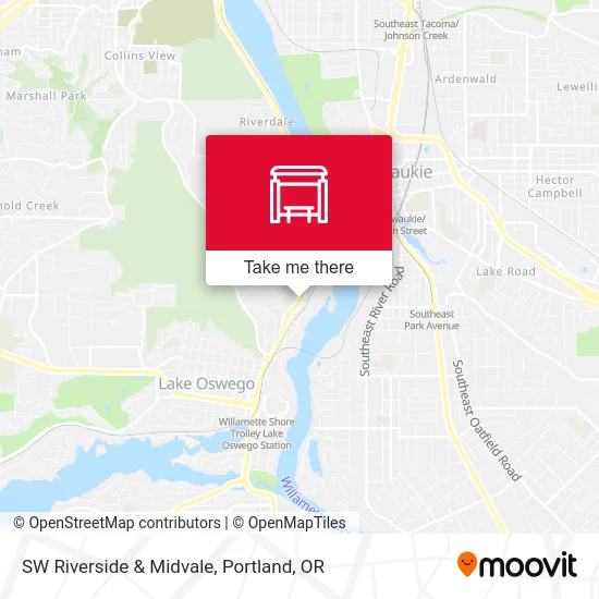SW Riverside & Midvale map