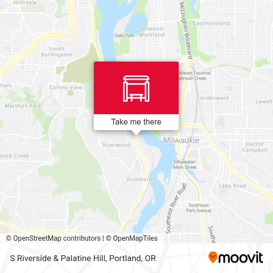 S Riverside & Palatine Hill map