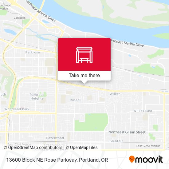 13600 Block NE Rose Parkway map