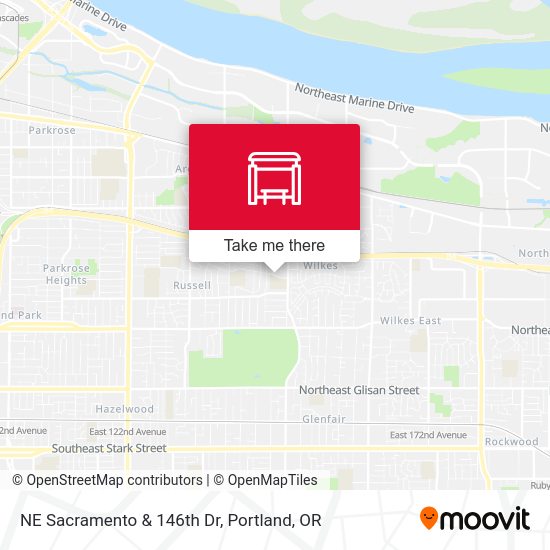 NE Sacramento & 146th Dr map