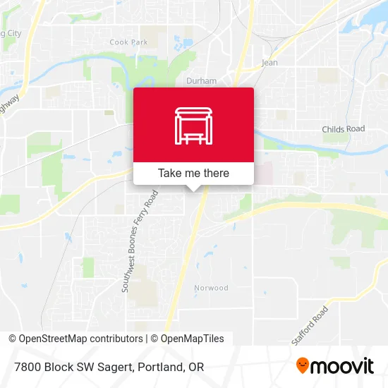 7800 Block SW Sagert map