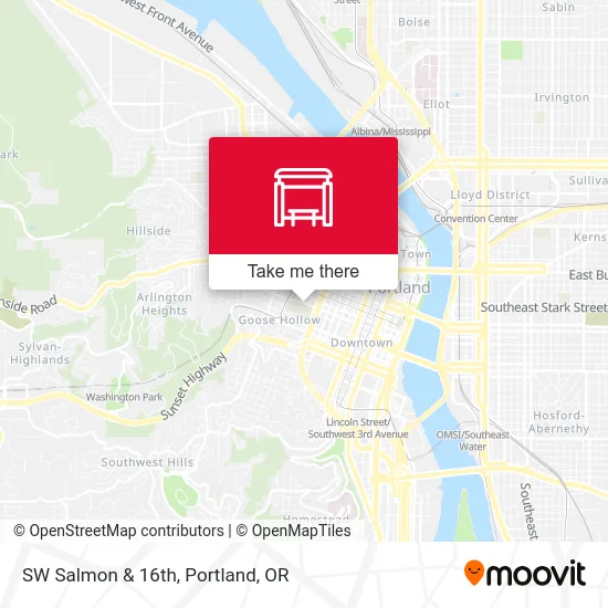 SW Salmon & 16th map