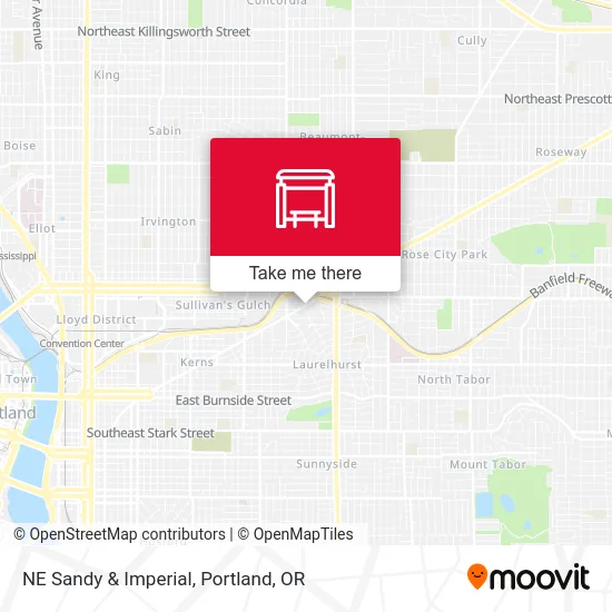 NE Sandy & Imperial map