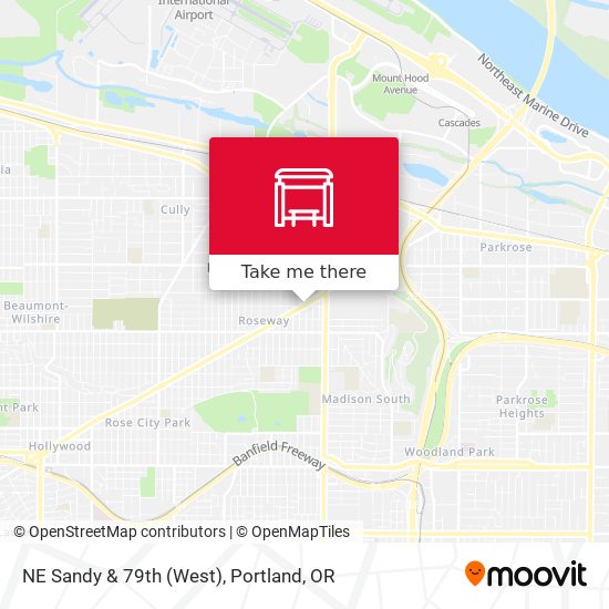 NE Sandy & 79th (West) map