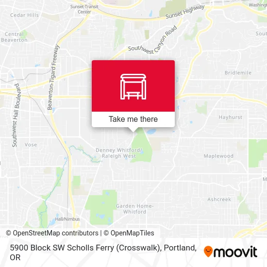 5900 Block SW Scholls Ferry (Crosswalk) map
