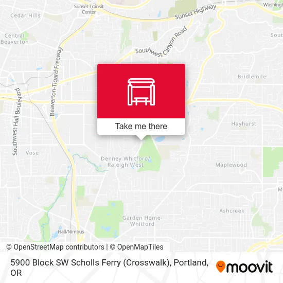 5900 Block SW Scholls Ferry (Crosswalk) map
