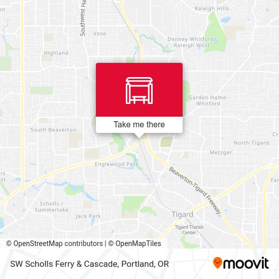 SW Scholls Ferry & Cascade (South) map