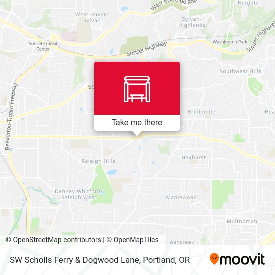 Mapa de SW Scholls Ferry & Dogwood Lane