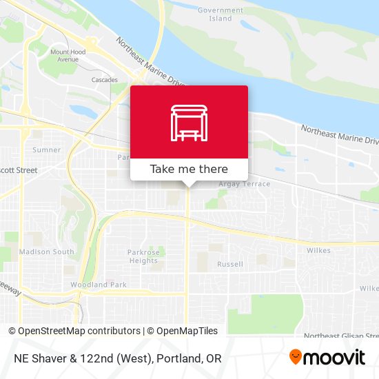 NE Shaver & 122nd (West) map