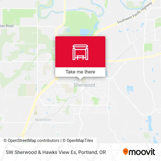 Mapa de SW Sherwood & Hawks View Es