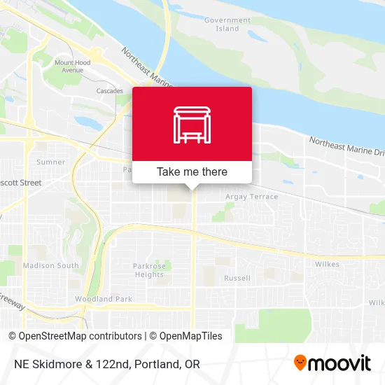 NE Skidmore & 122nd map