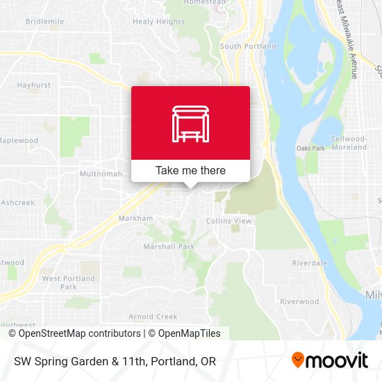 SW Spring Garden & 11th map
