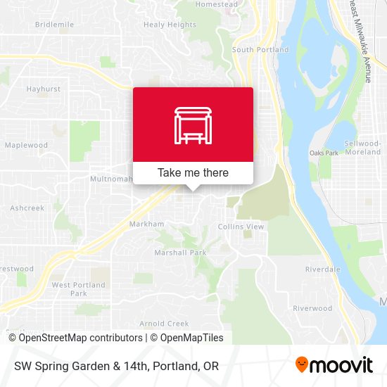 SW Spring Garden & 14th map