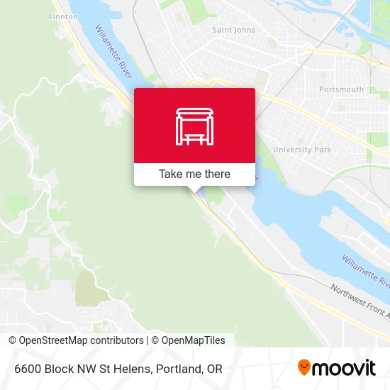 6600 Block NW St Helens map