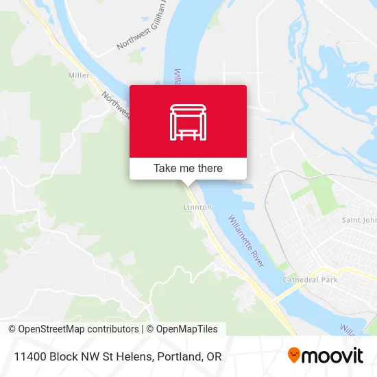 11400 Block NW St Helens map