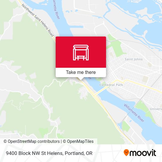 9400 Block NW St Helens map
