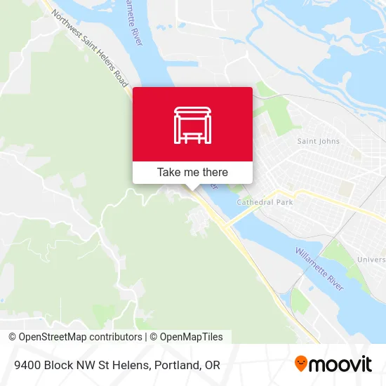 9400 Block NW St Helens map