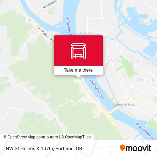 NW St Helens & 107th map