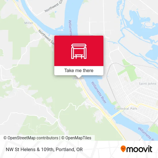 NW St Helens & 109th map