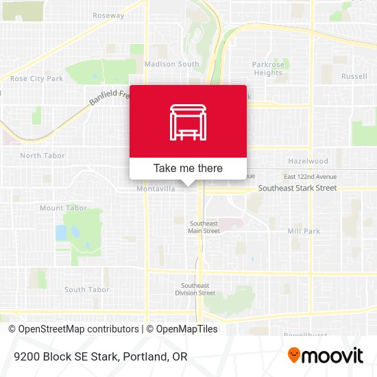 9200 Block SE Stark map
